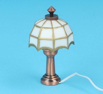 Lp0063 - White Tiffany Table Lamp