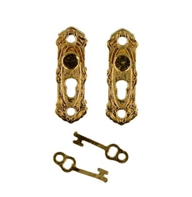 Tc0130 - Zwei goldfarbene Türschlösser
