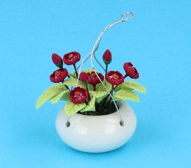 Tc1467 - Blumenampel mit blühender Pflanze 