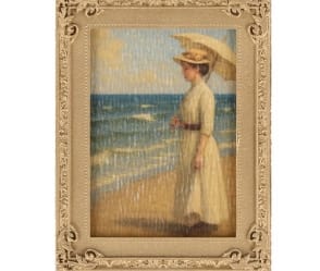 Tc2108 - Cuadro mujer en la playa