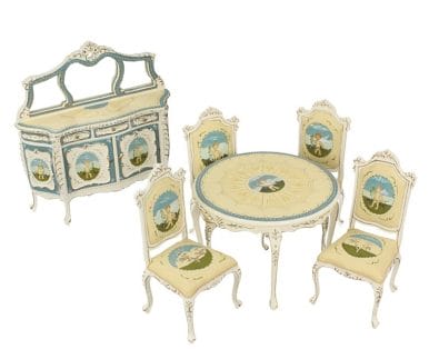 Cj0074 - Conjunto de comedor decorado