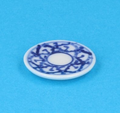 Cw1328 - Decorated blue plate