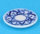 Cw1328 - Decorated blue plate