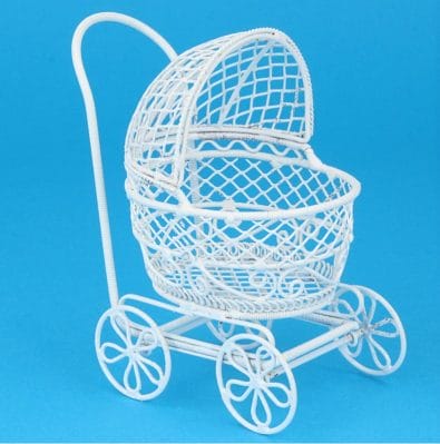 Mb0079 - White metal stroller