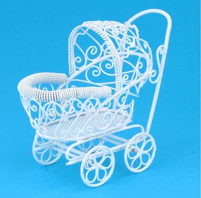 Mb0381 - Passeggino in metallo bianco