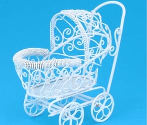 Mb0381 - White metal stroller