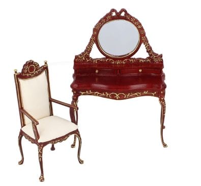 Cj0115 - Frisiertisch mit Stuhl