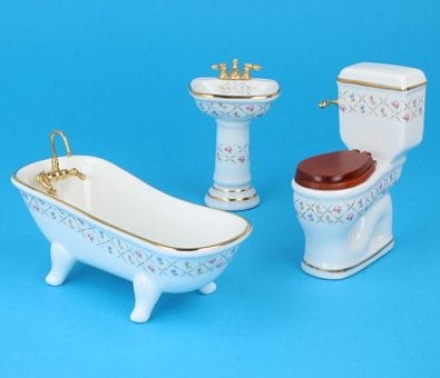 Re17514 - Sanitari fiori rosa e blu