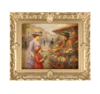 Tc1860 - Tableau marché aux fleurs