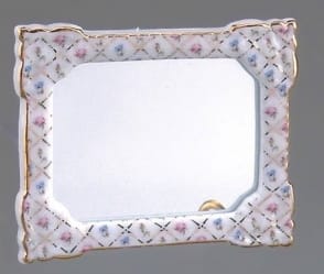 Re16286 - Espejo flores rosas y azules