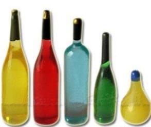 Tc0589 - Cinco botellas pequeñas