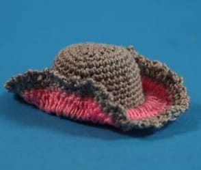 Tc1278 - Sombrero gris y rosa