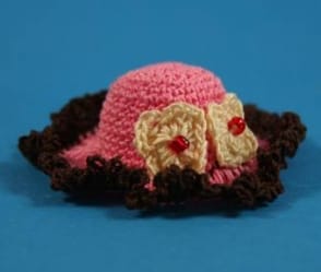 Tc1281 - Sombrero rosa y marrón