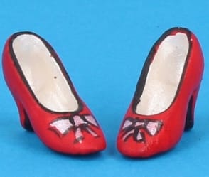 Tc0696 - Zapatos de tacón rojo