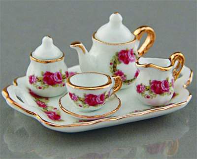 Re16215 - Coffee set with roses