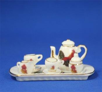 Dh2029 - Coffee set with a hen