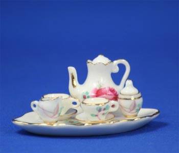 Dh2031 - Coffee set with rose