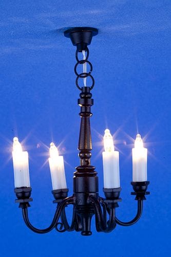 Lp0087 - Chandelier with 4 black candles