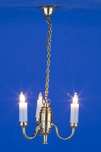 Sl3998 - Ceiling chandelier with 3 candles n 98