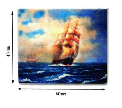 Tc0825 - Gemälde mit Segelschiff 