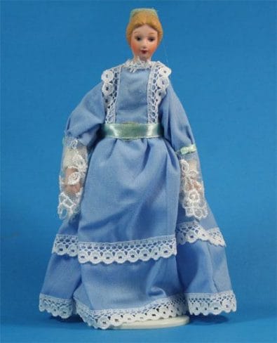 Hb0094 - Frau im blauen Kleid